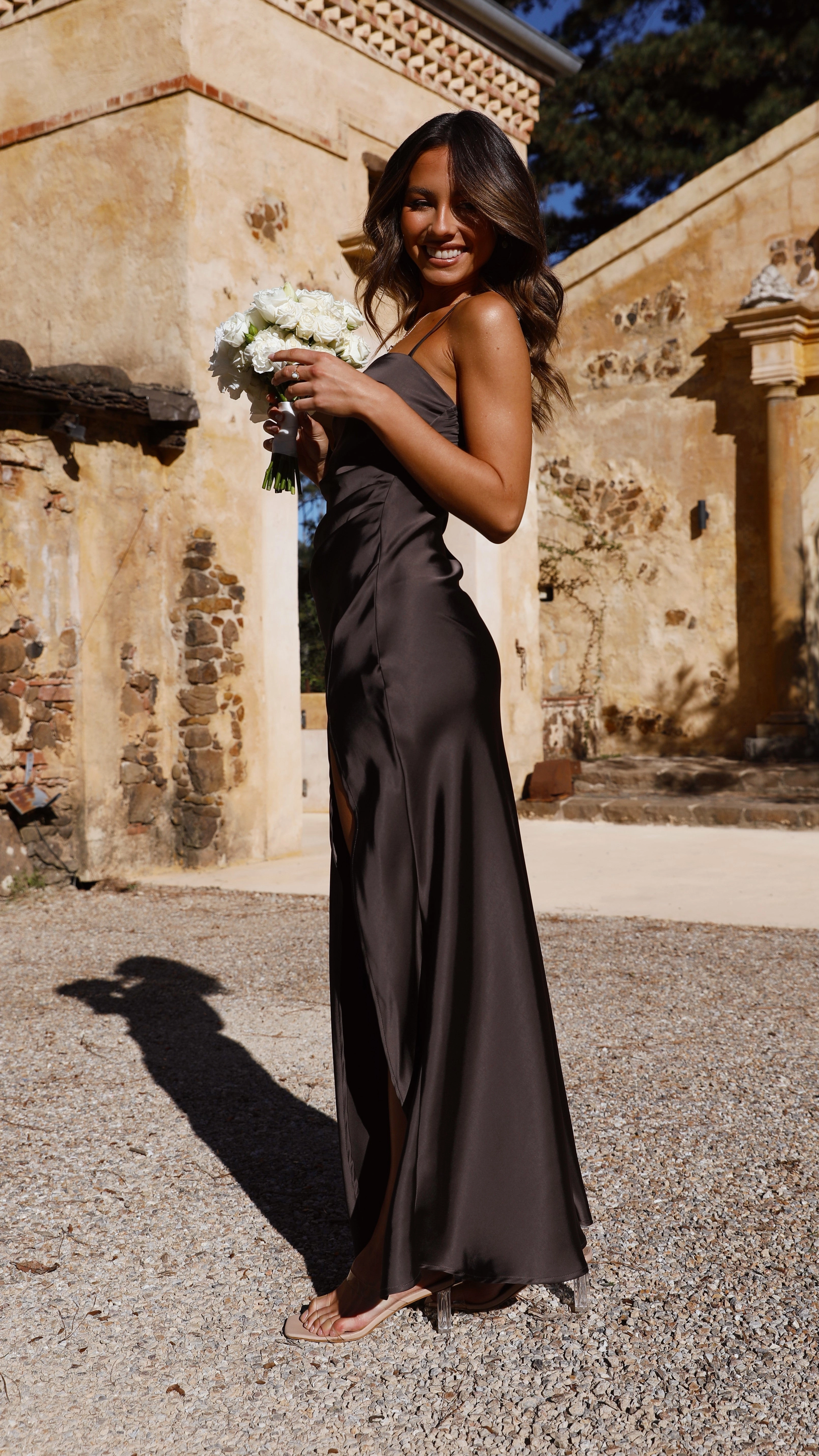 Ilana Maxi Dress - Espresso relaxed elegance