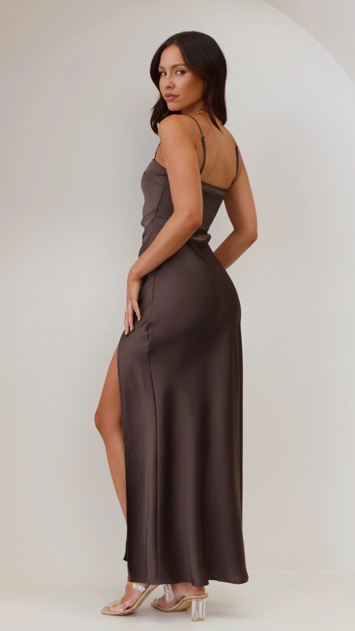 Flattering Fit Wear Ilana Maxi Dress - Espresso