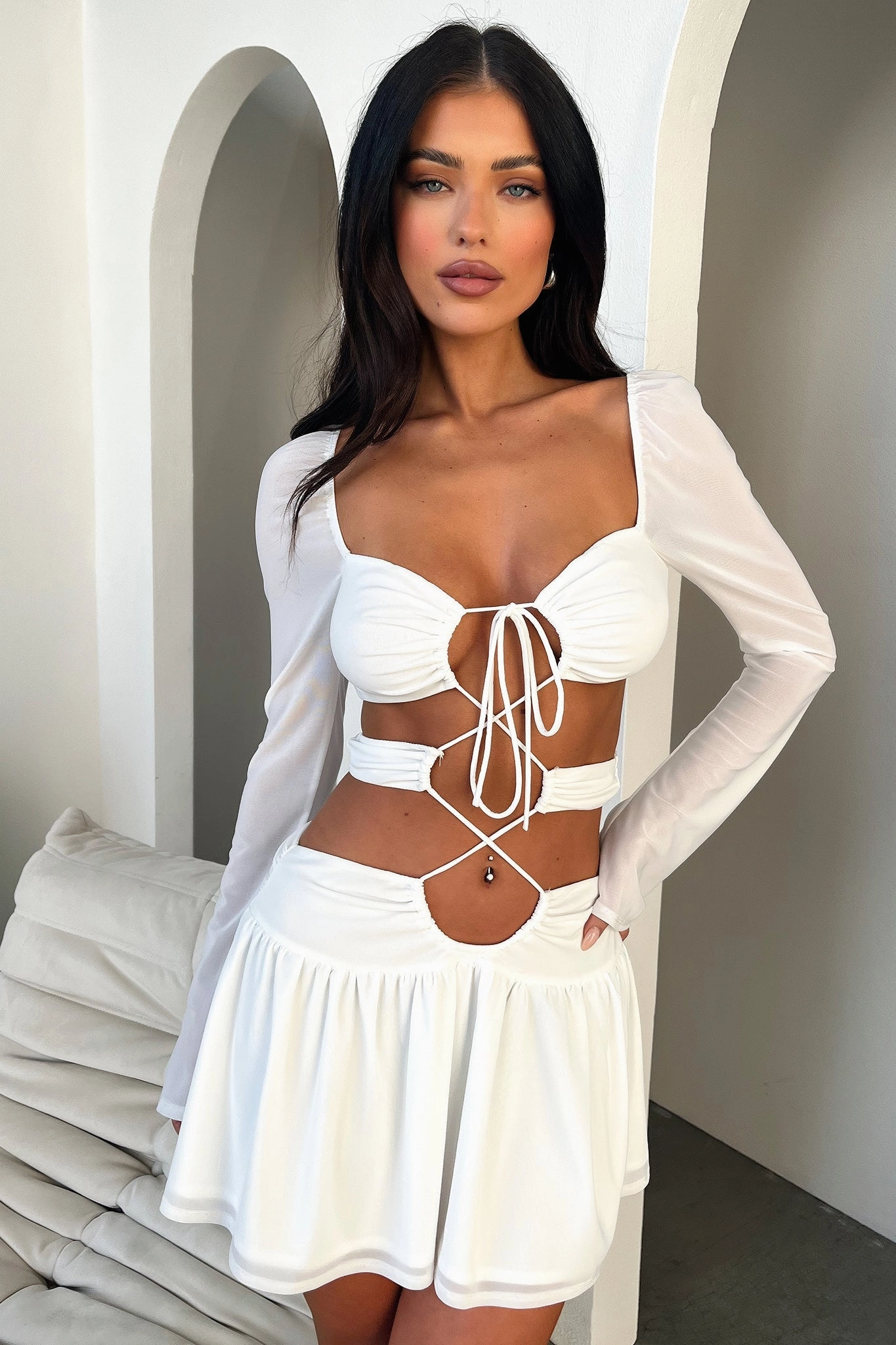 Smart Layers Ileana Dress - White
