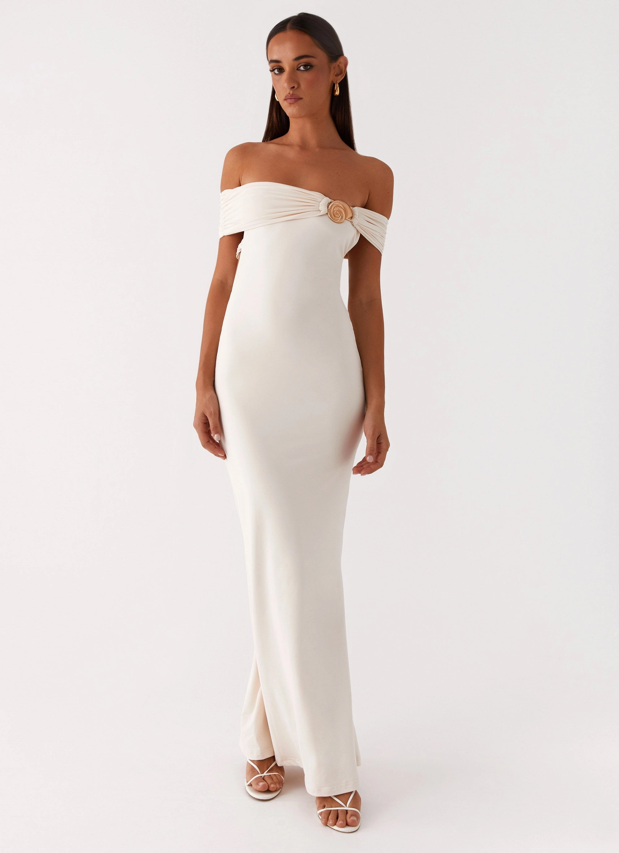 Illusion Maxi Dress - Ivory Work Flex