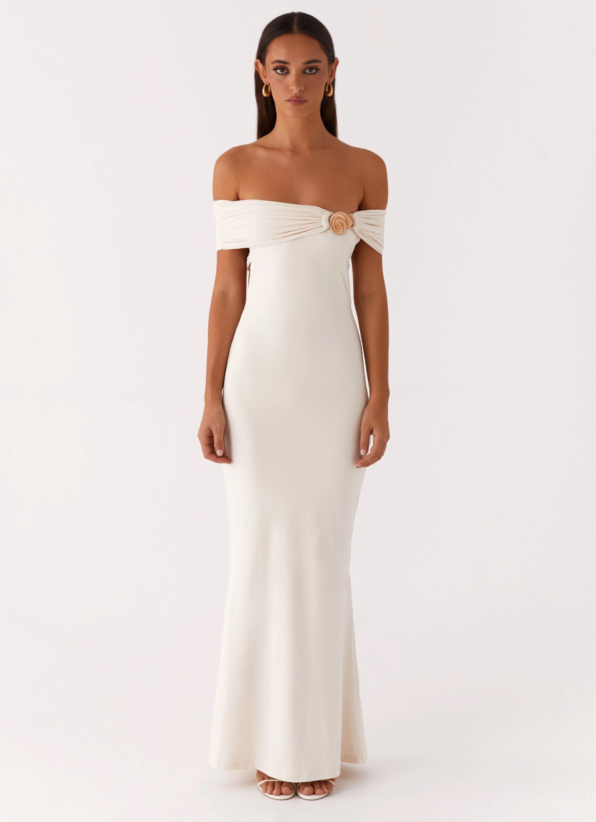 Illusion Maxi Dress - Ivory Casual Must-Have