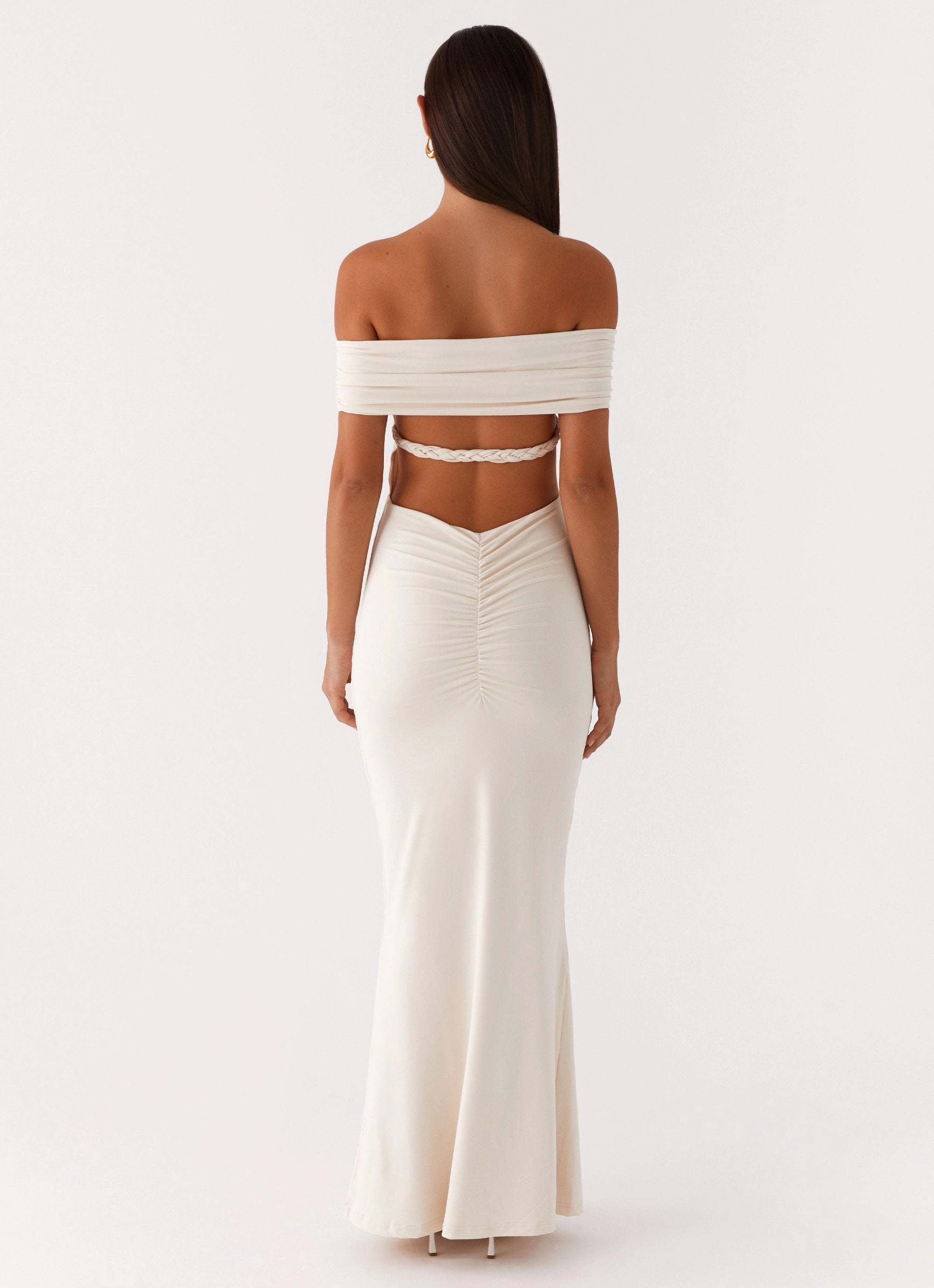 Sunset Glow Illusion Maxi Dress - Ivory