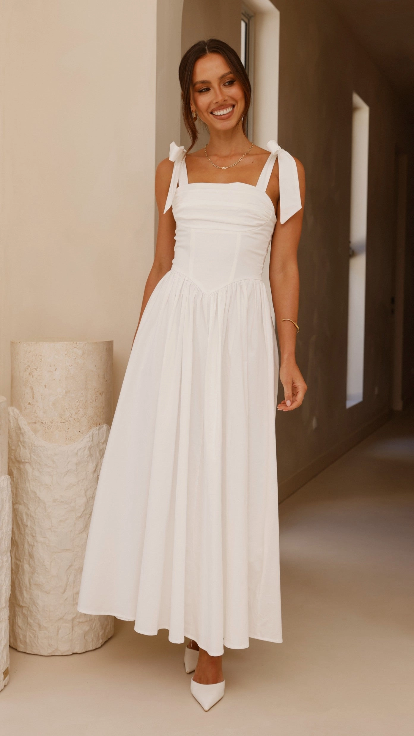 Open Design Haisley Maxi Dress - White
