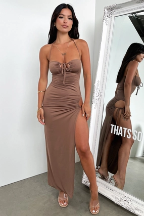 Luxe Fit Imana Maxi Dress - Brown