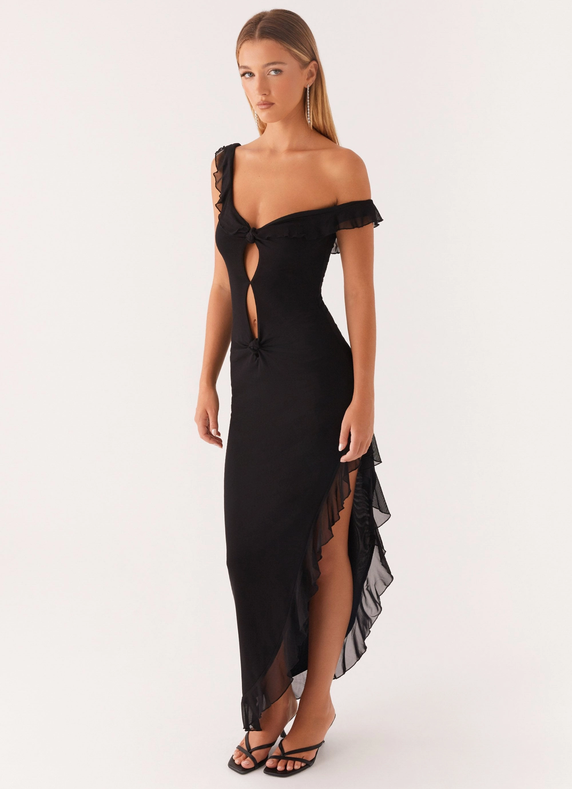 Comfortable Style Impossible Cut Out Midi Dress - Black
