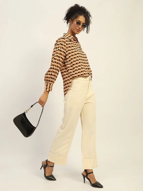 Madame Straight Leg Off White Trousers Moisture Wicking Technology Minimal Bulk