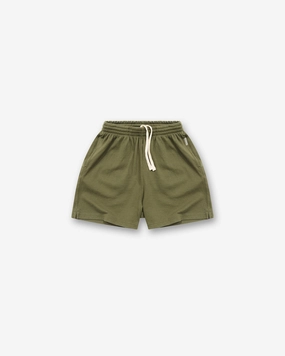 Easy Movement Fit Initial Mesh Shorts - Army Green
