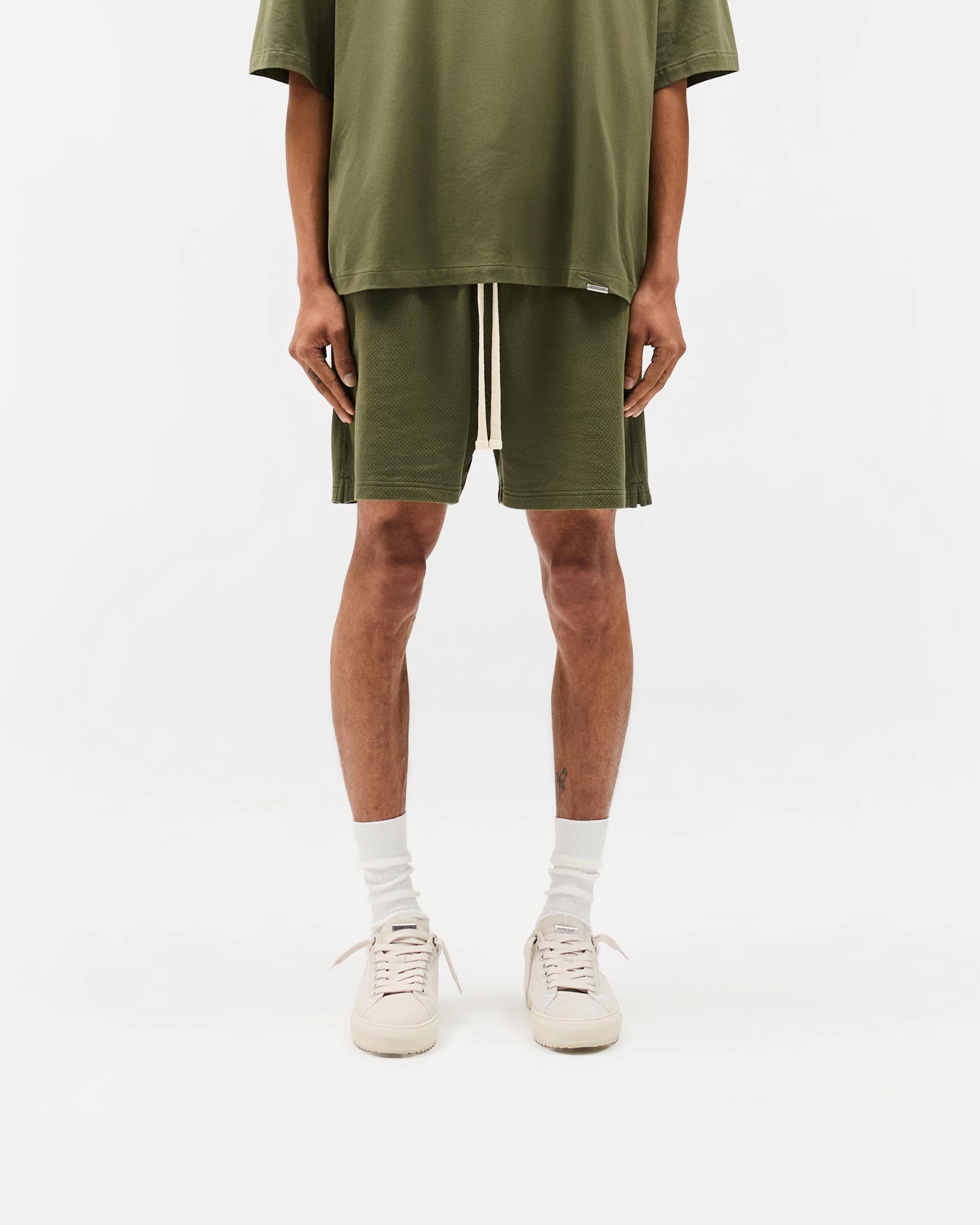formal alternative Anti-bacterial Initial Mesh Shorts - Army Green
