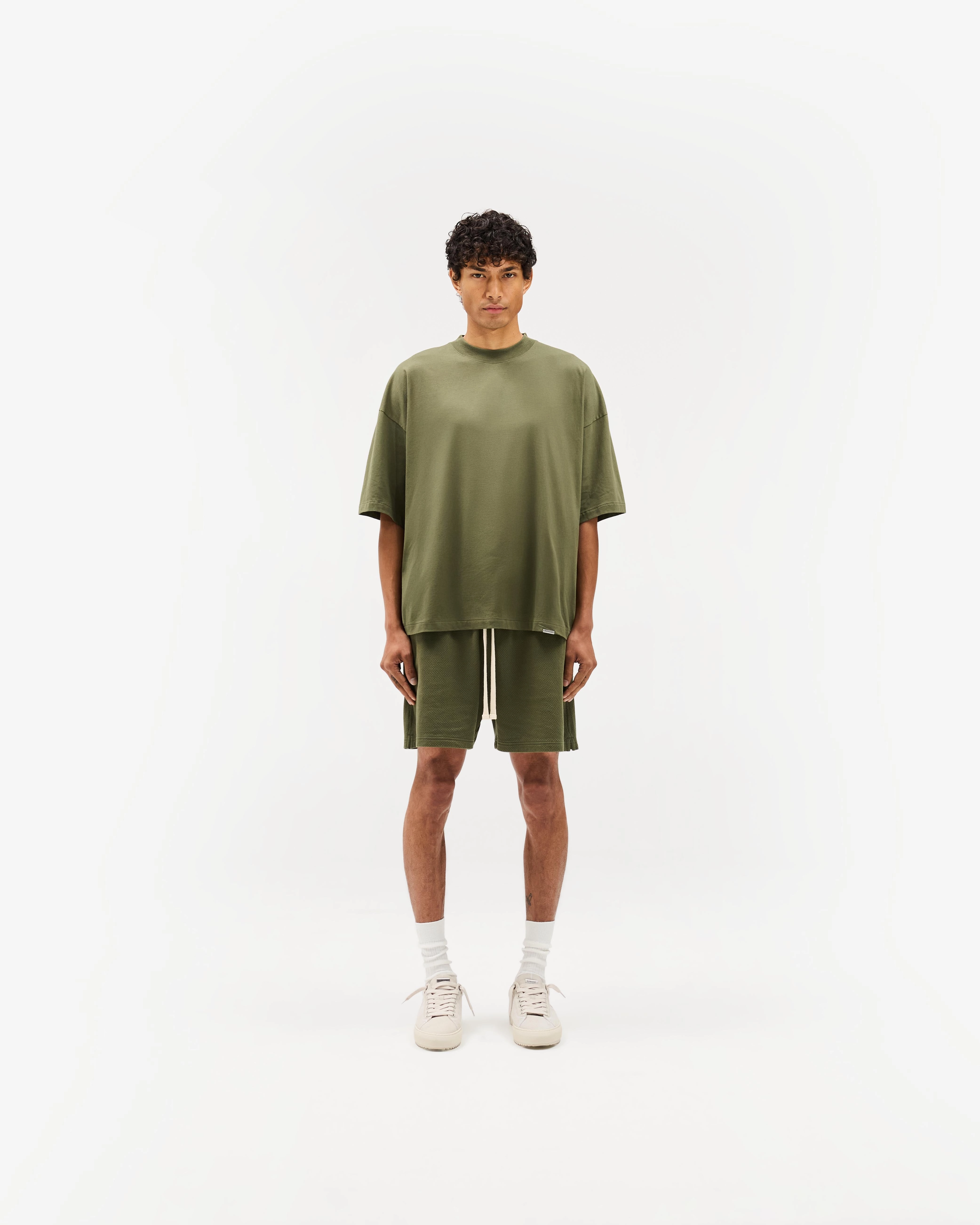Initial Mesh Shorts - Army Green dancewear raincoat