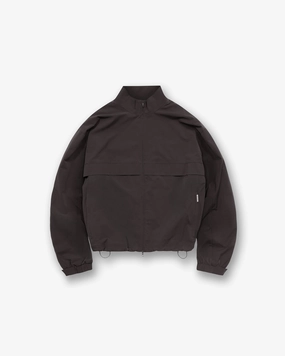 Slim Tailored Initial Nylon Track Jacket - Coffee