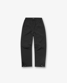 Quick Adjust Fit Secure Cuff Design Initial Nylon Track Pant - Black