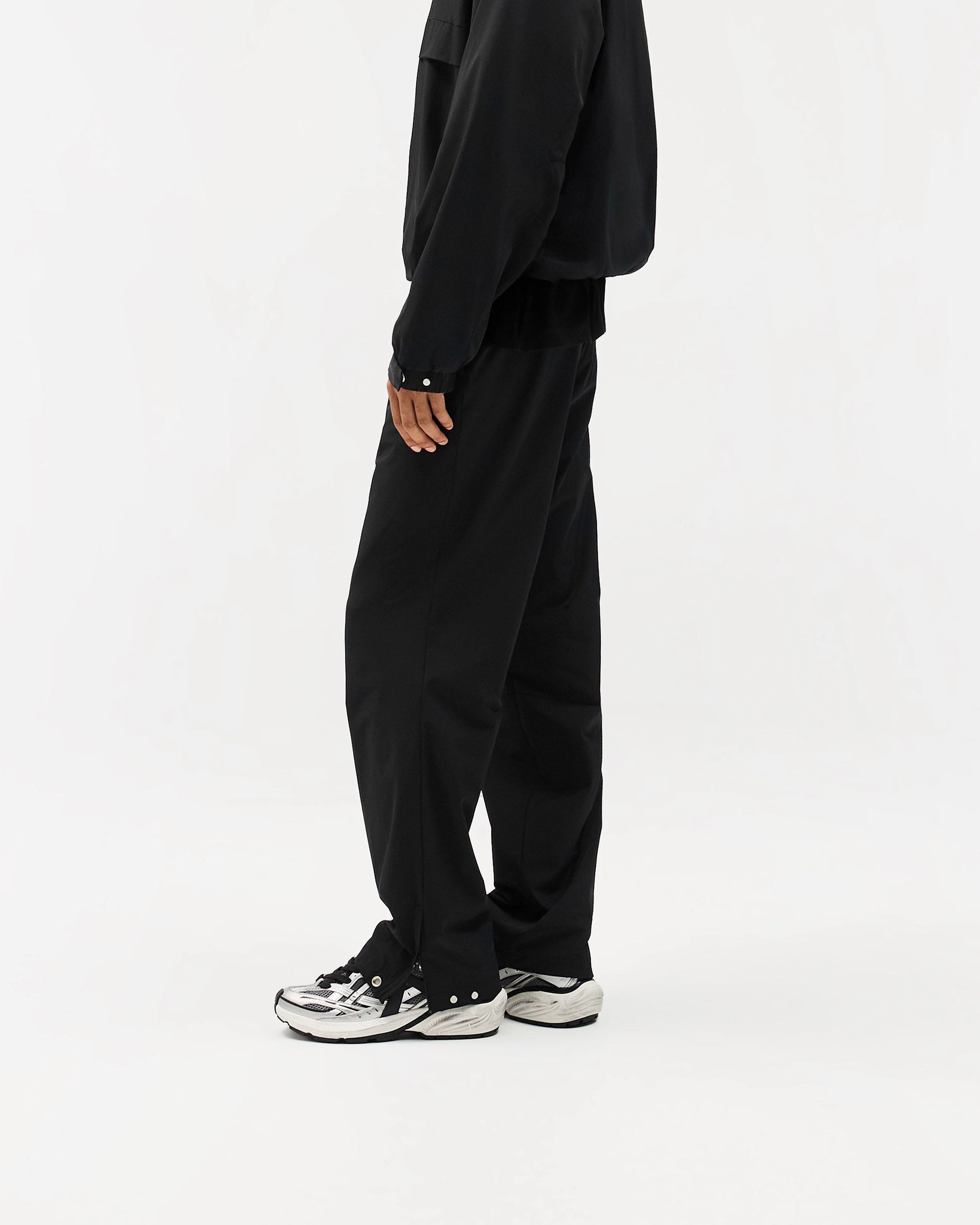 Smart Style Flexibility Built-In Initial Nylon Track Pant - Black