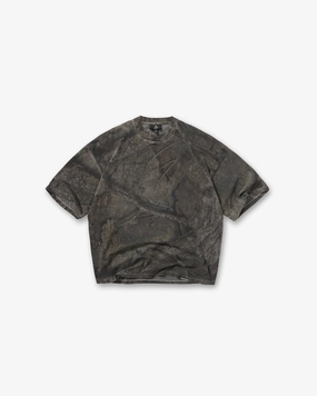 Essential Casual Cozy Layer Fit Initial Overdye Realtree? Boxy T-Shirt - Overdyed Black