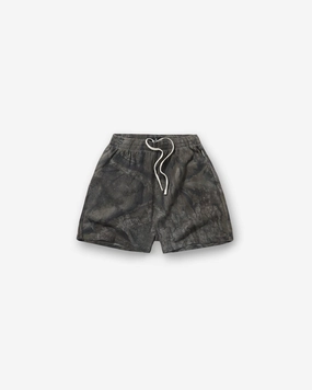 Unisex Design Breathable Motion Initial Overdye Realtree? Camo Mesh Shorts - Overdyed Black