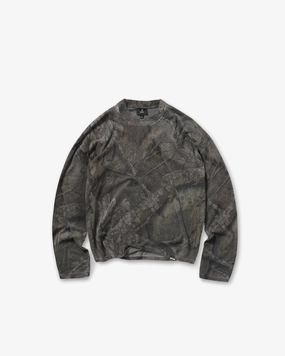 Initial Overdye Realtree? Long Sleeve T-Shirt - Overdyed Black Luxury clothing Ultra Soft Texture