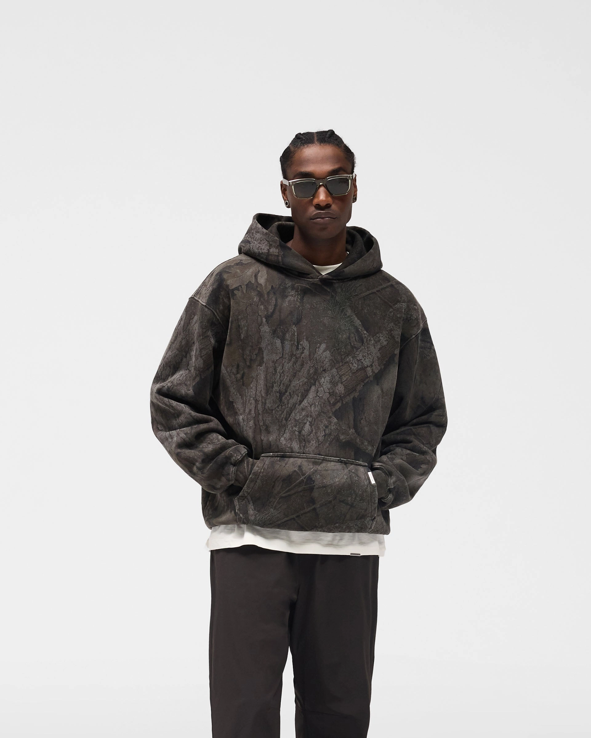 Initial Overdye Realtree? Oversized Hoodie - Overdyed Black Night Out Look