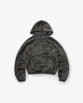 Initial Overdye Realtree? Oversized Hoodie - Overdyed Black Trend Sense