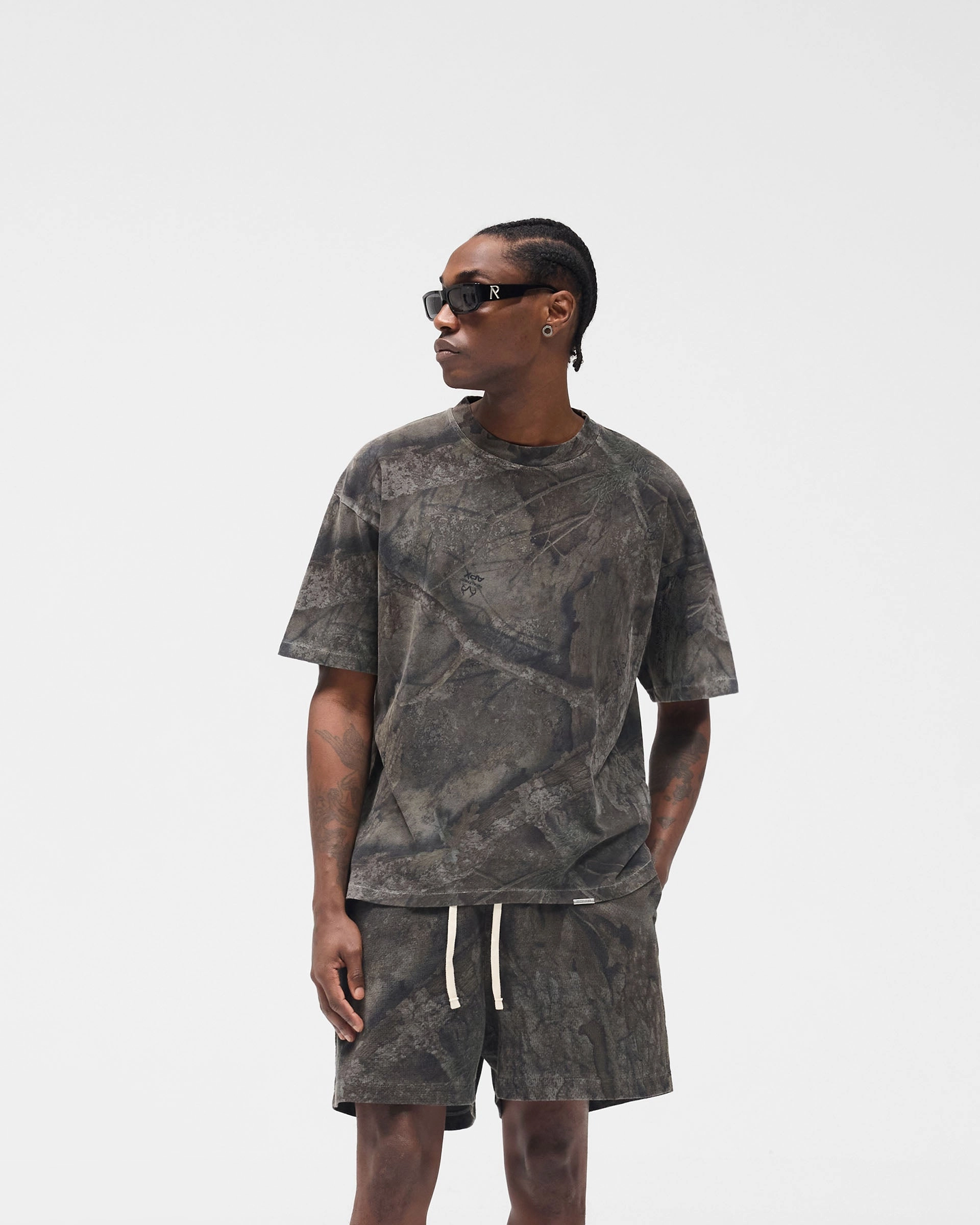Initial Overdye Realtree? Oversized T-Shirt - Overdyed Black Cozy Apparel