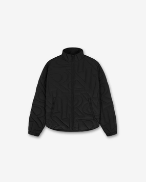 Initial Puffer Jacket - Black Streetwear vibe