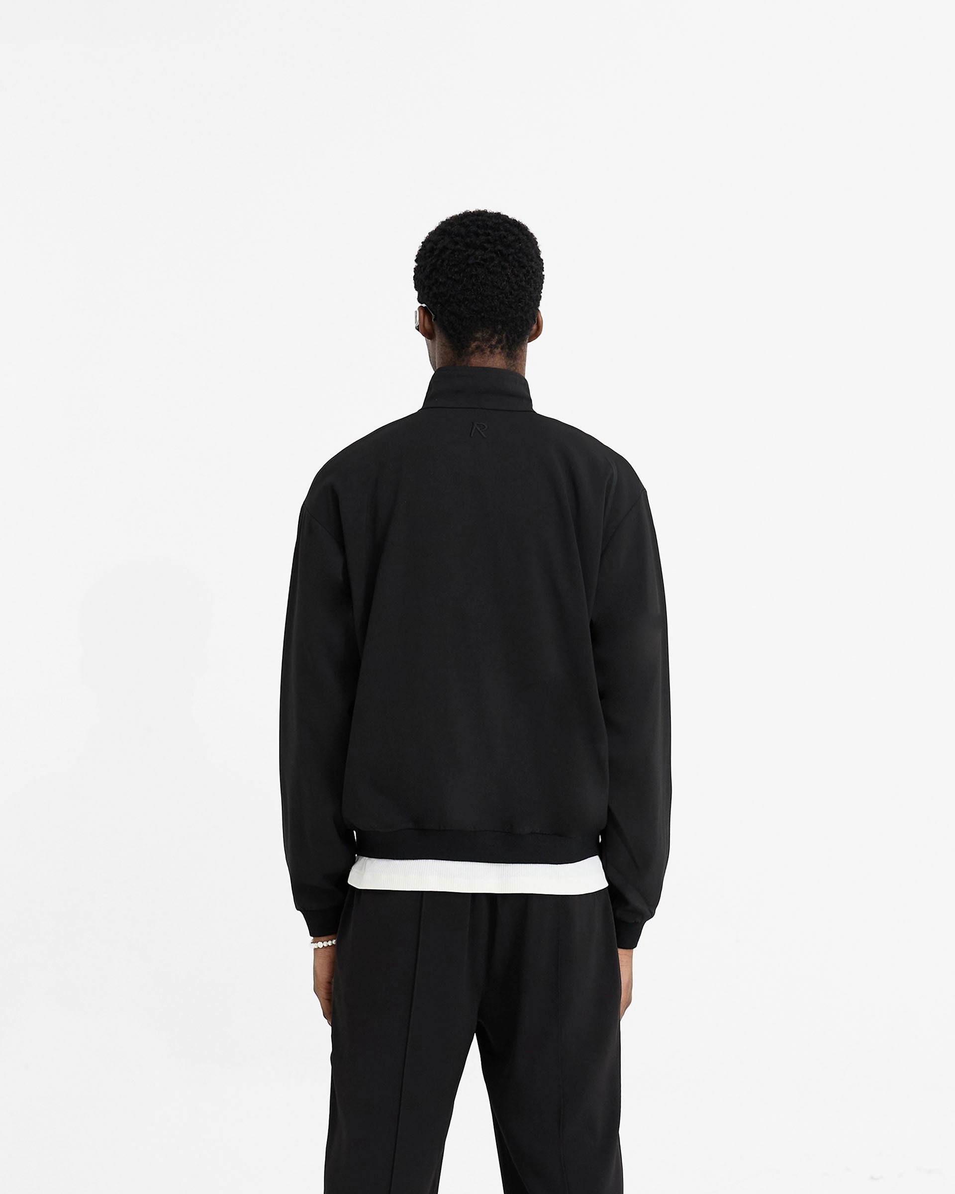 Initial Track Jacket - Black Adjustable Fit Design