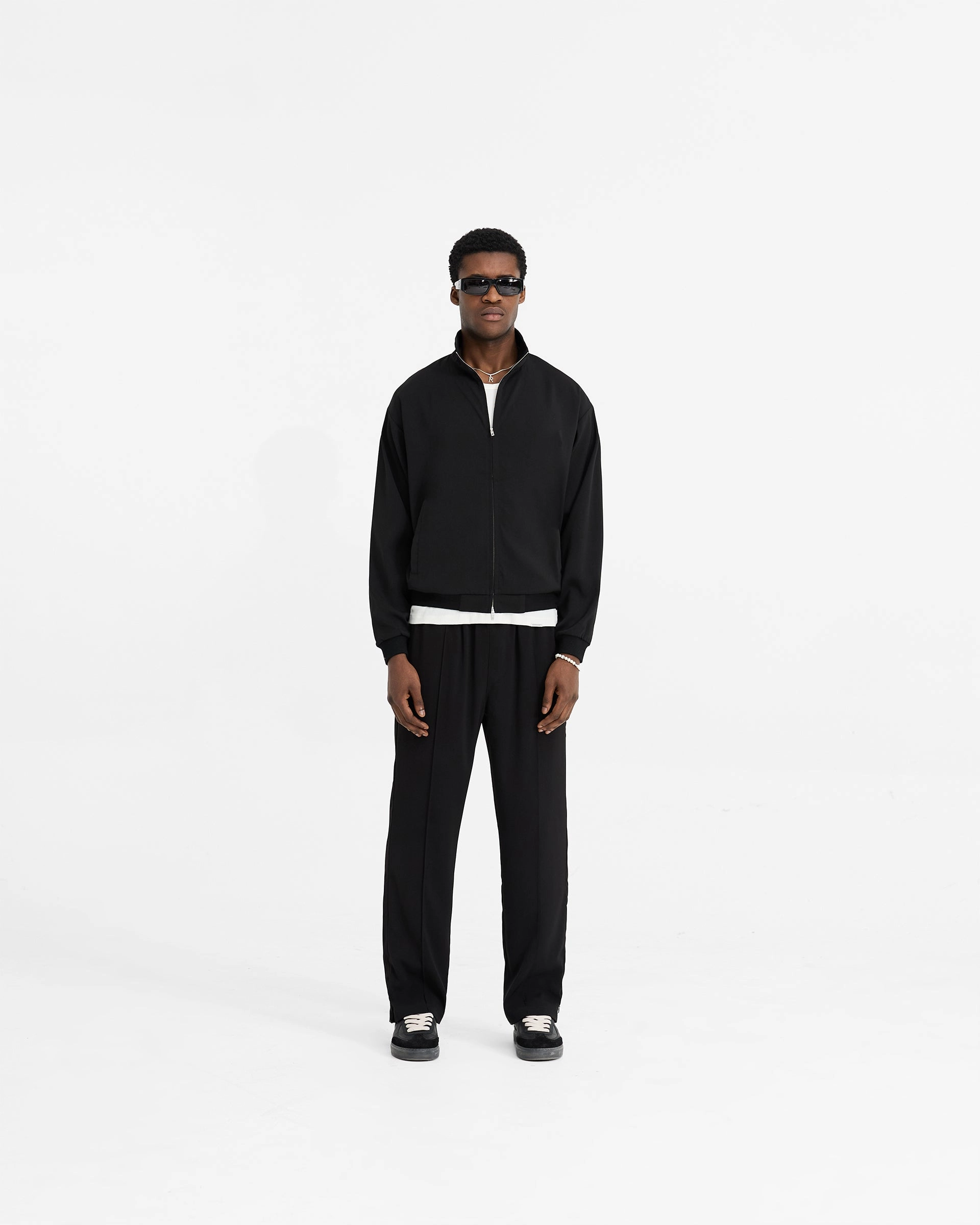 Reinforced Stitching ReinforcedElbows Initial Track Jacket - Black