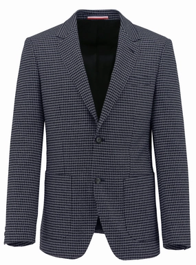 Adaptive Tension Bands Temperature Regulating Hvar Navy Checked Sports Jacket