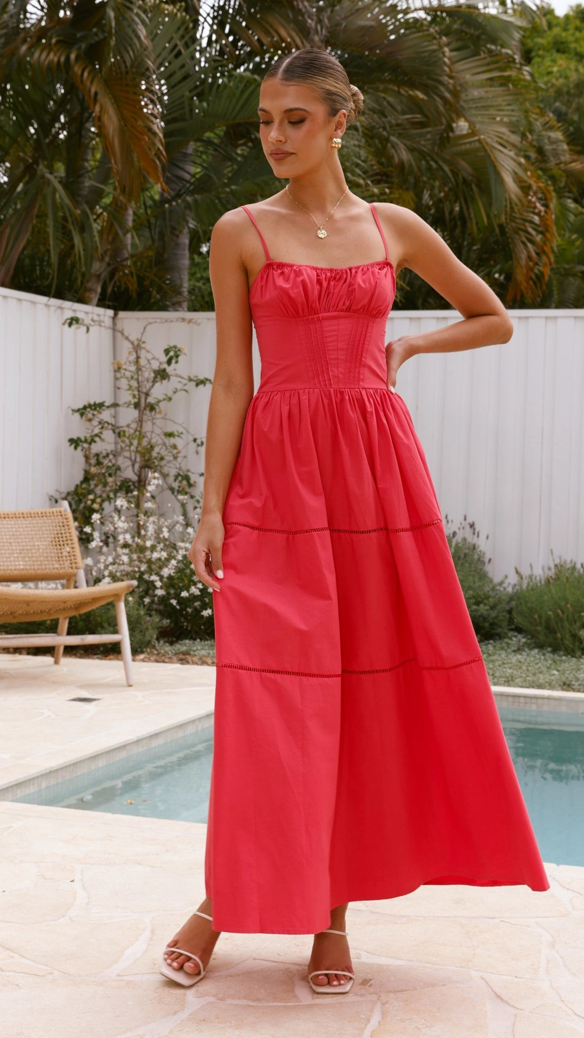Isabella Maxi Dress - Red Timeless Beauty