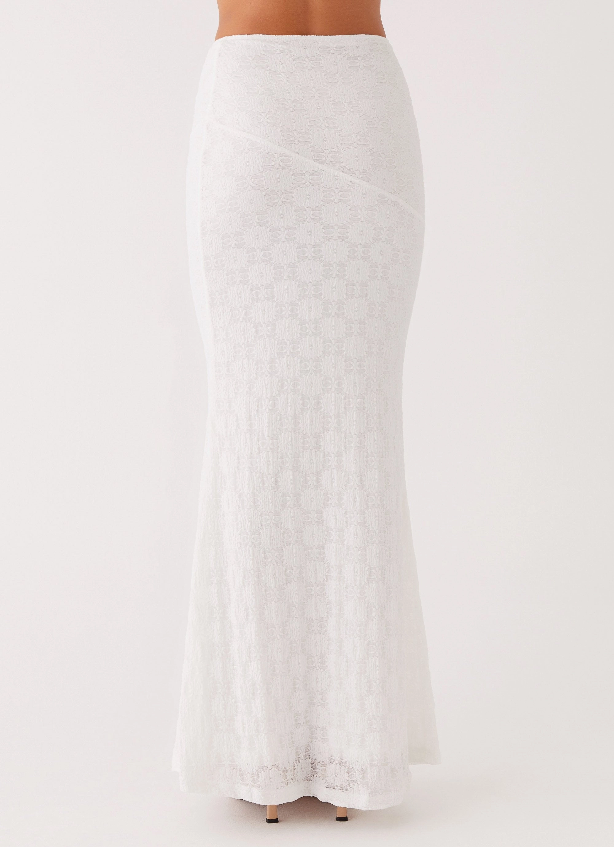 Issey Maxi Skirt - White Waist Defining Soft Outfit