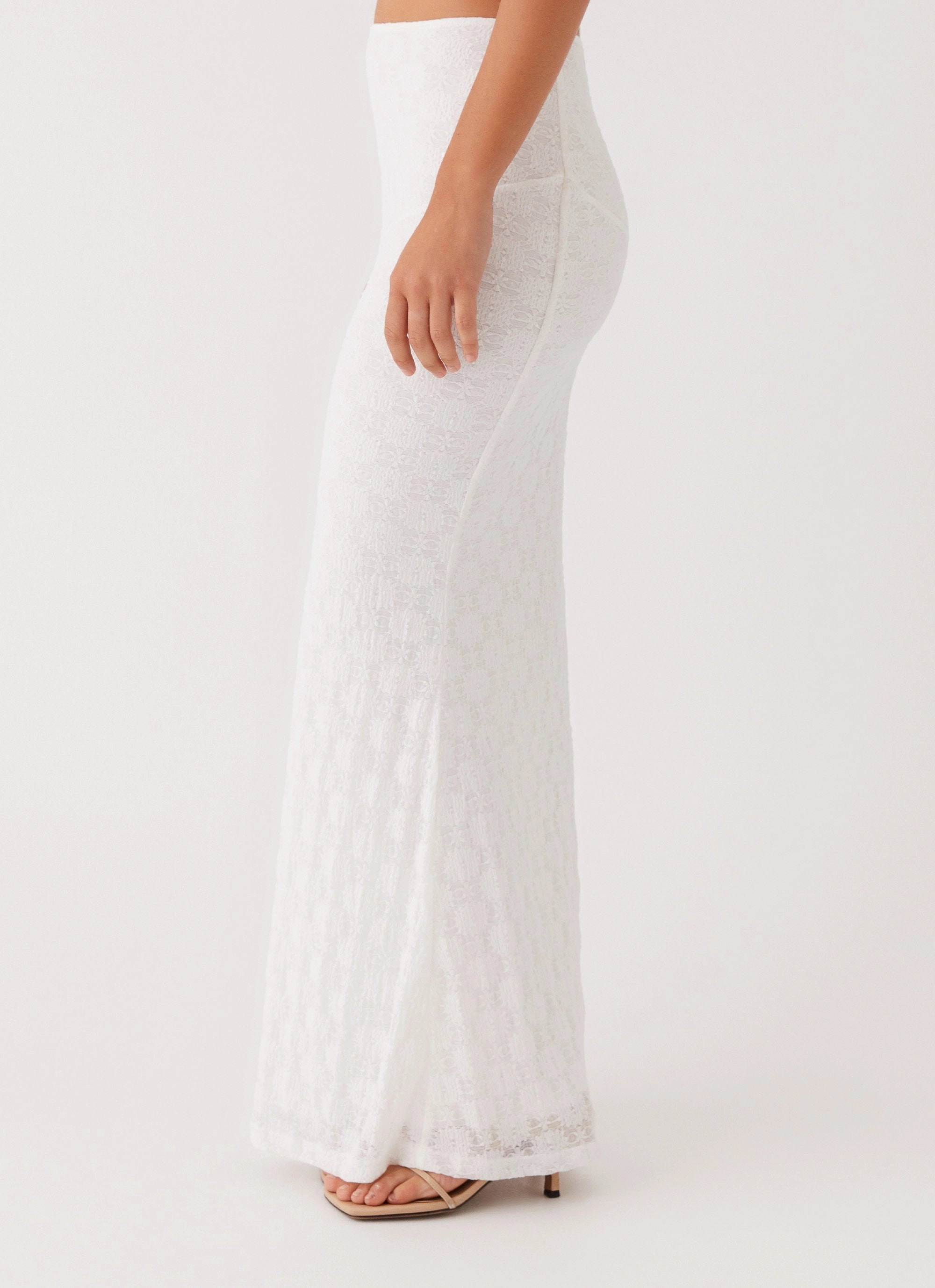 Issey Maxi Skirt - White Fringe Detail