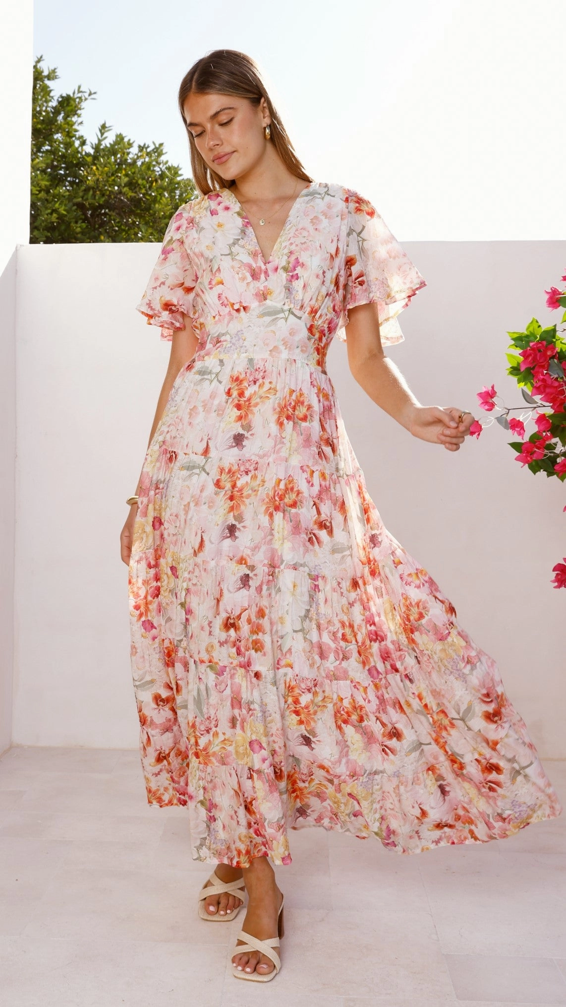 Chill Style Vintage Style Jana Maxi Dress - Spring Floral