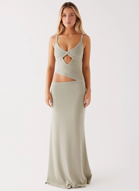 Comfy Shape Jocelyn Maxi Dress - Sage