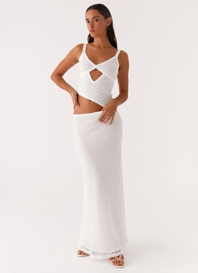 Influencer-Approved Urban appeal Jocelyn Maxi Dress - White Crochet