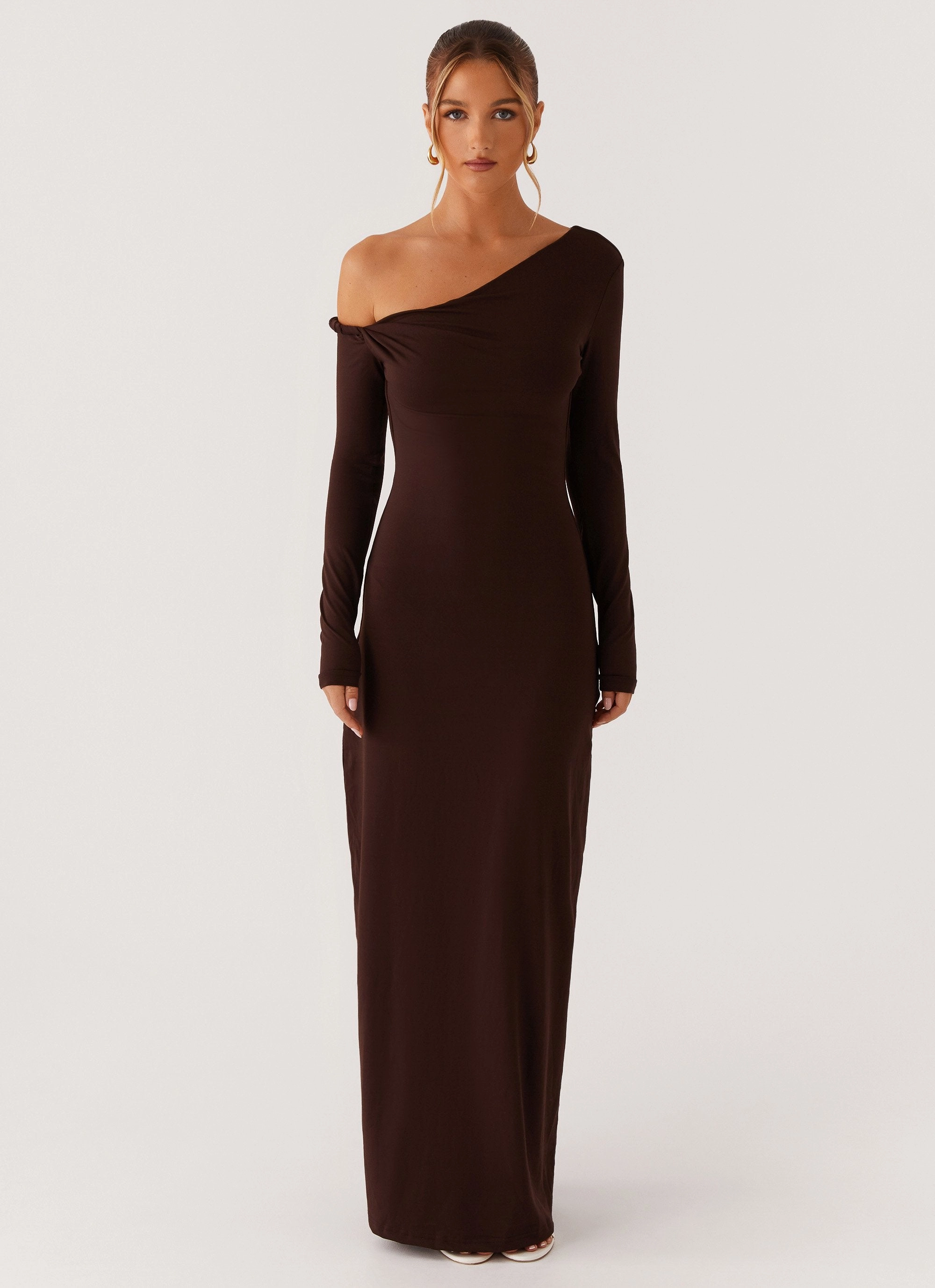 Soft Waist Jordana Twist Maxi Dress - Brown