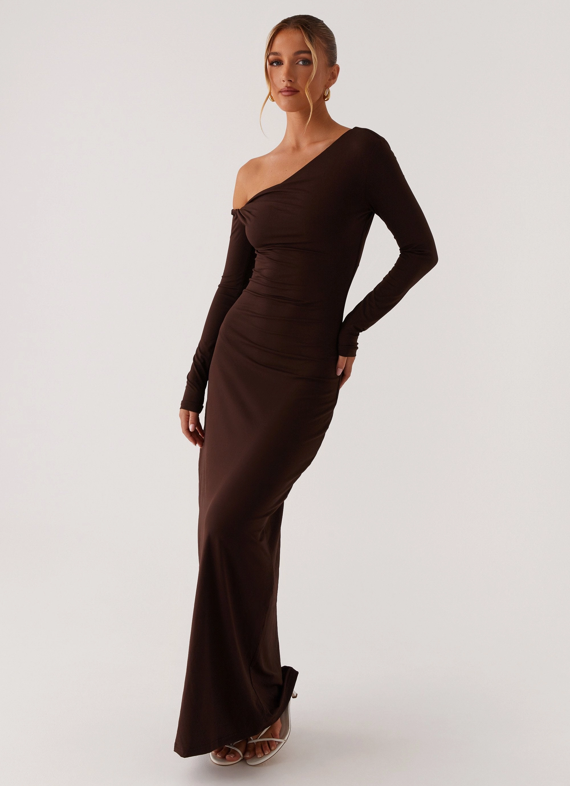 Modern Soft Work Flex Jordana Twist Maxi Dress - Brown
