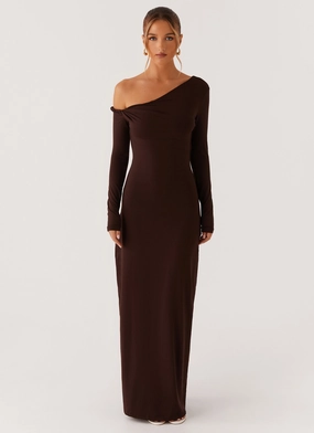 Soft Waist Jordana Twist Maxi Dress - Brown
