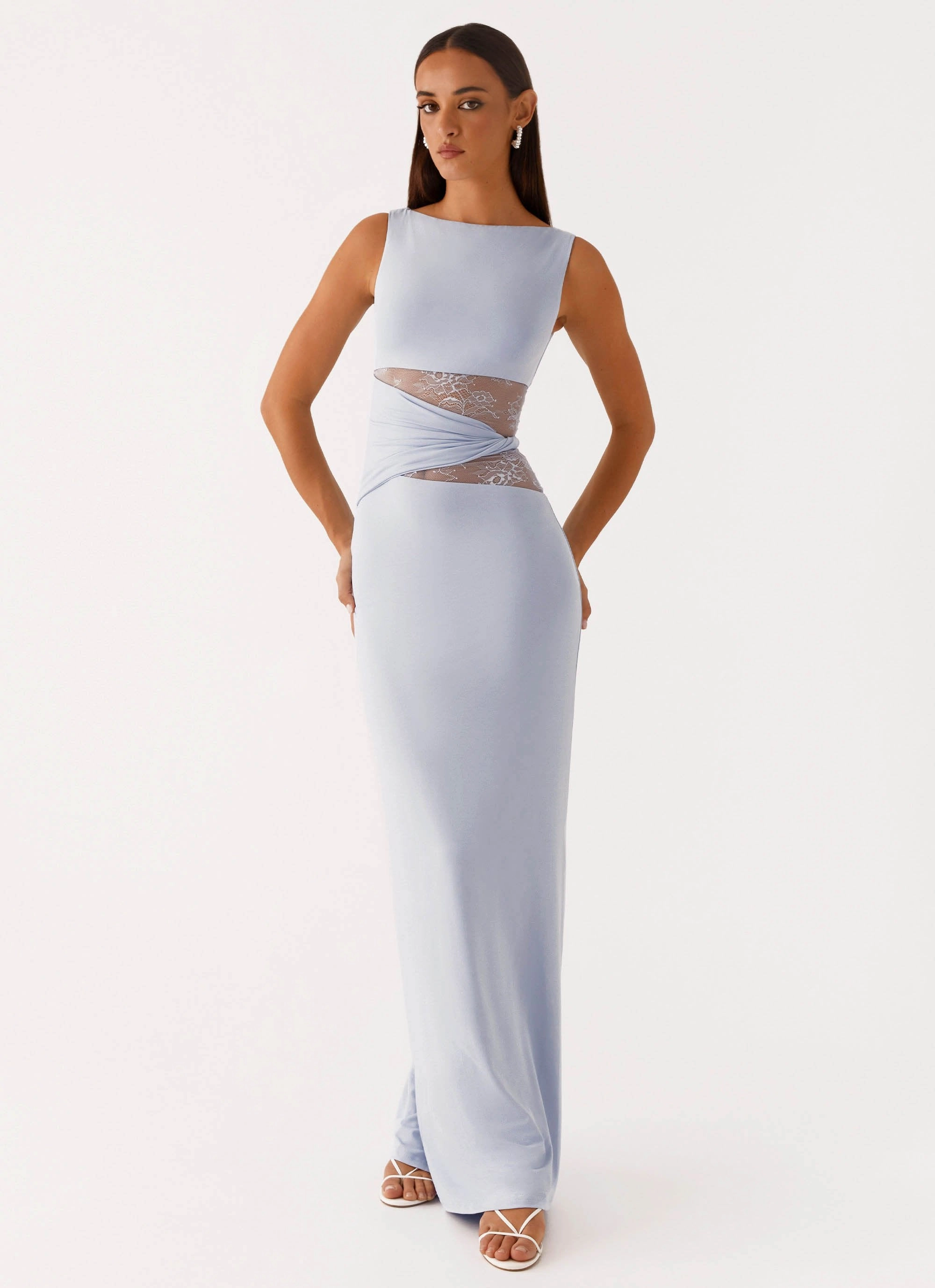 Karma Maxi Dress - Blue Magnetic-Closure Timeless Appeal