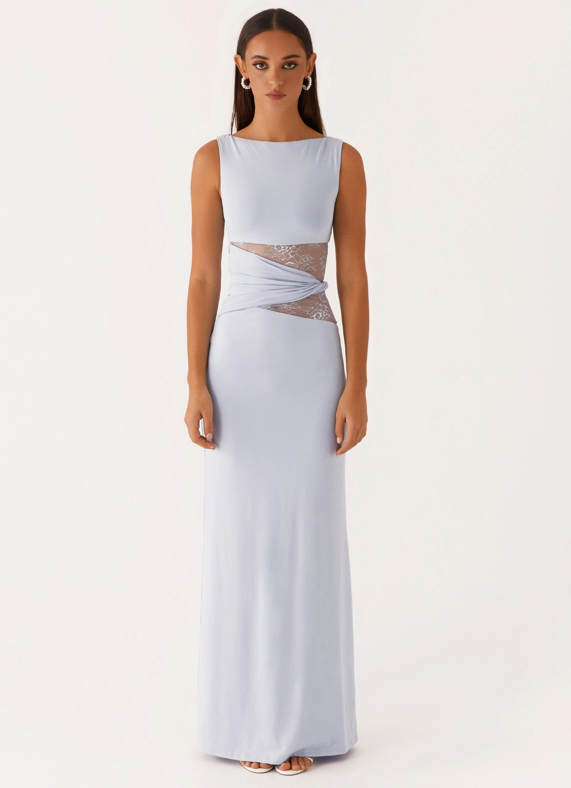 Zip-Closure spring fresh Karma Maxi Dress - Blue