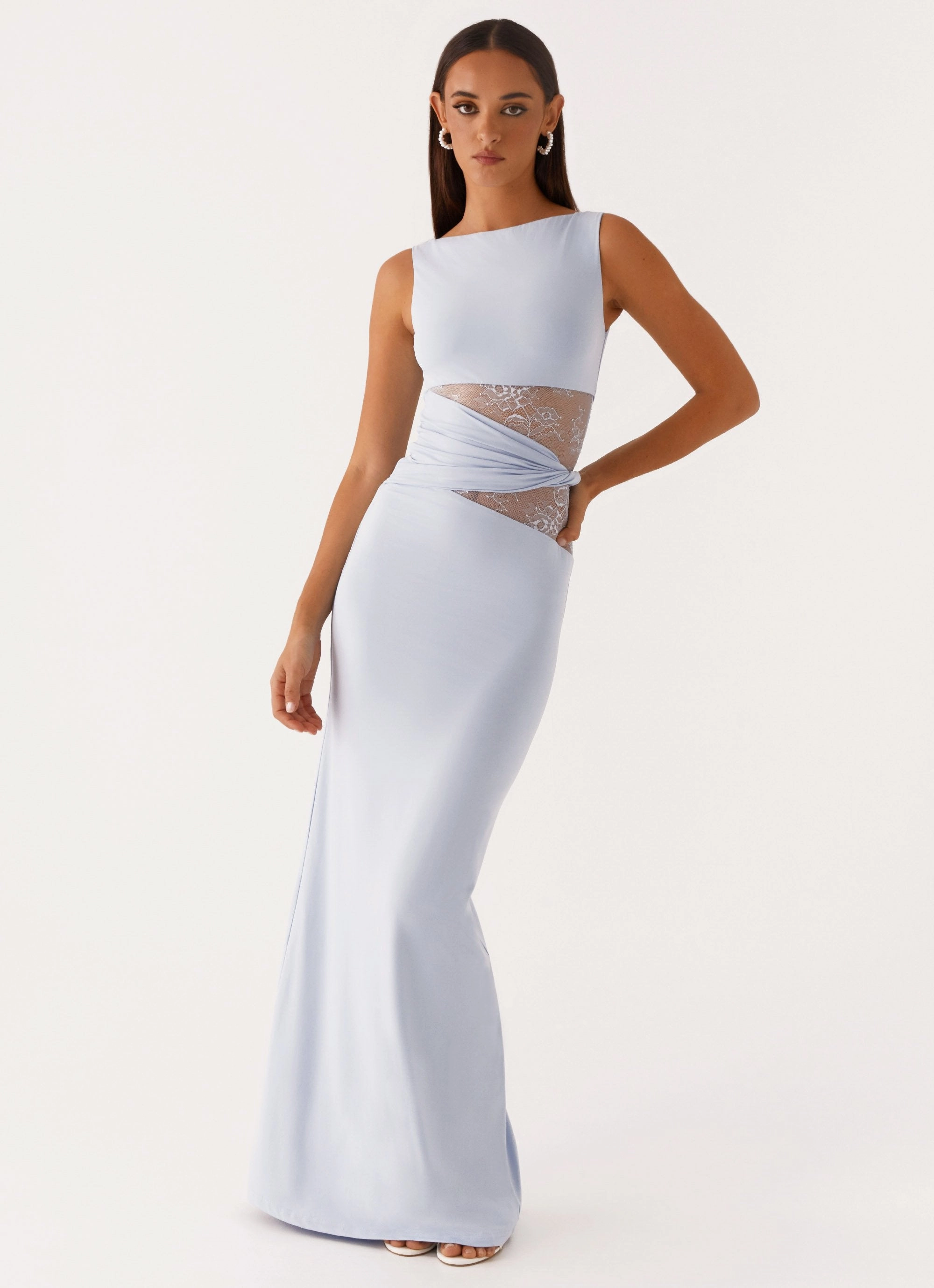 Stretchable Karma Maxi Dress - Blue