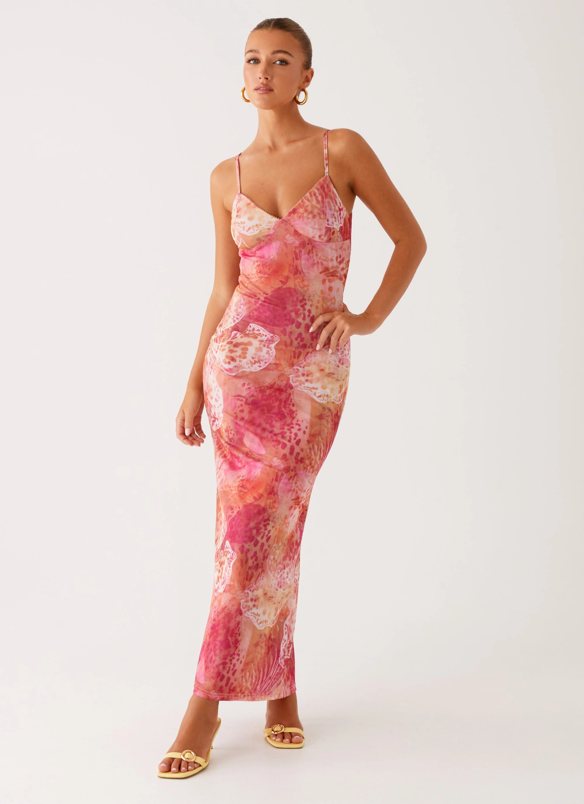 Kasey Midi Dress - Flamingo Fling Comfortable Design Wear