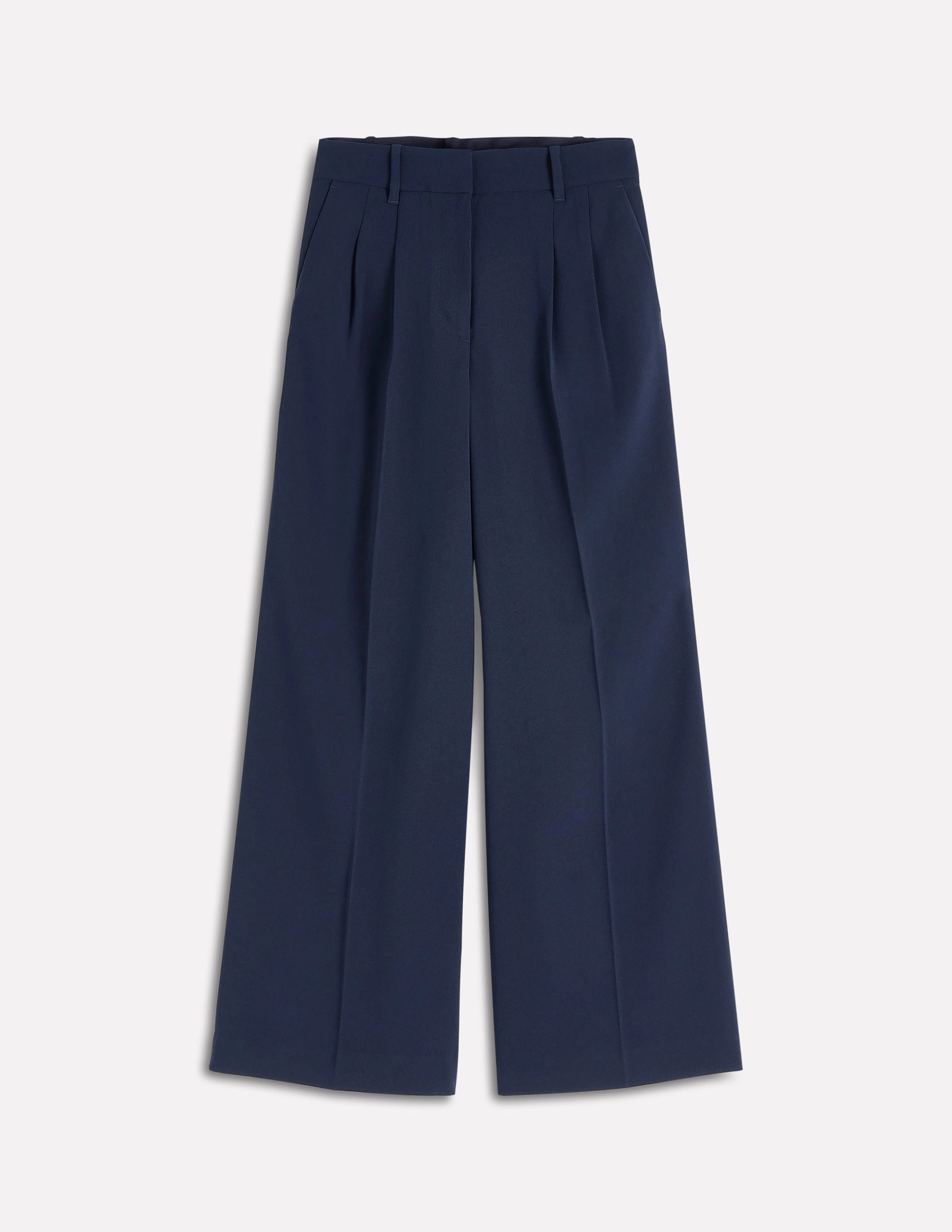 Eco Friendly Dye luxe feel Kensington Tailored Trousers-Navy
