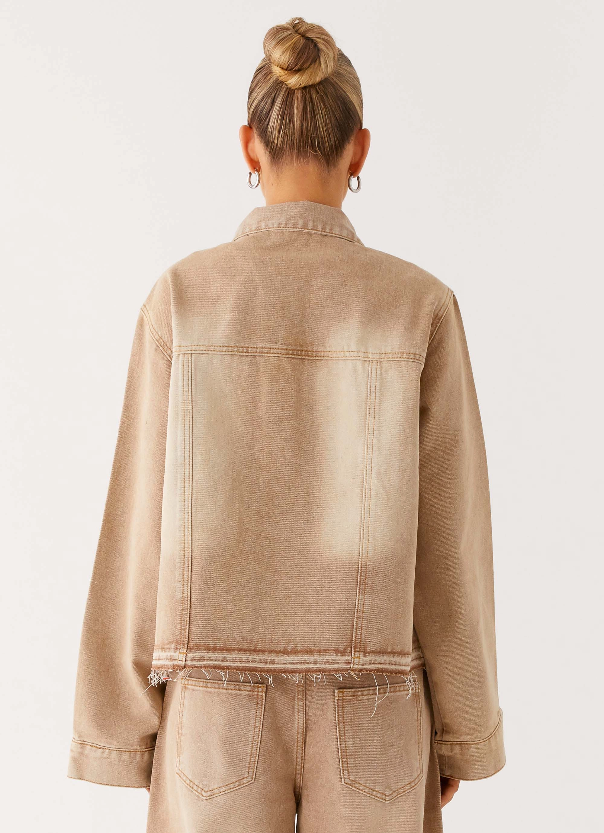 Water Resistant Design Khalil Denim Jacket - Tan