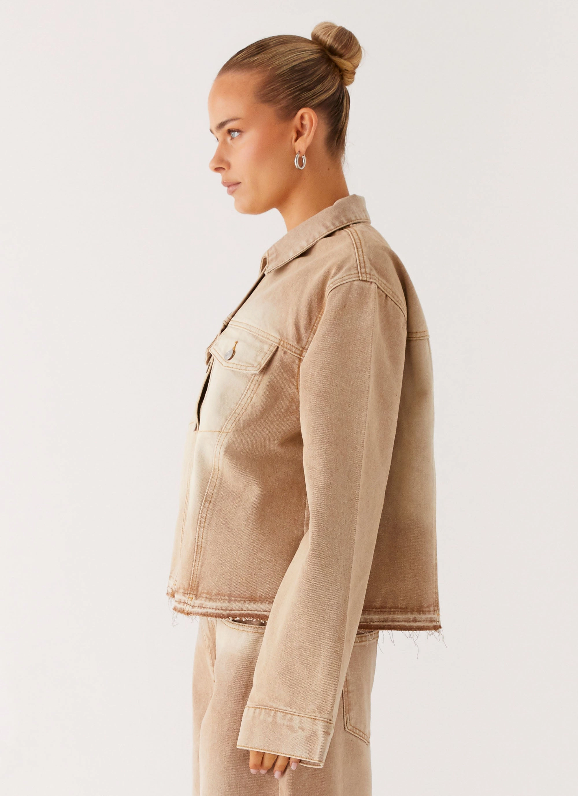 CompactFoldable Khalil Denim Jacket - Tan