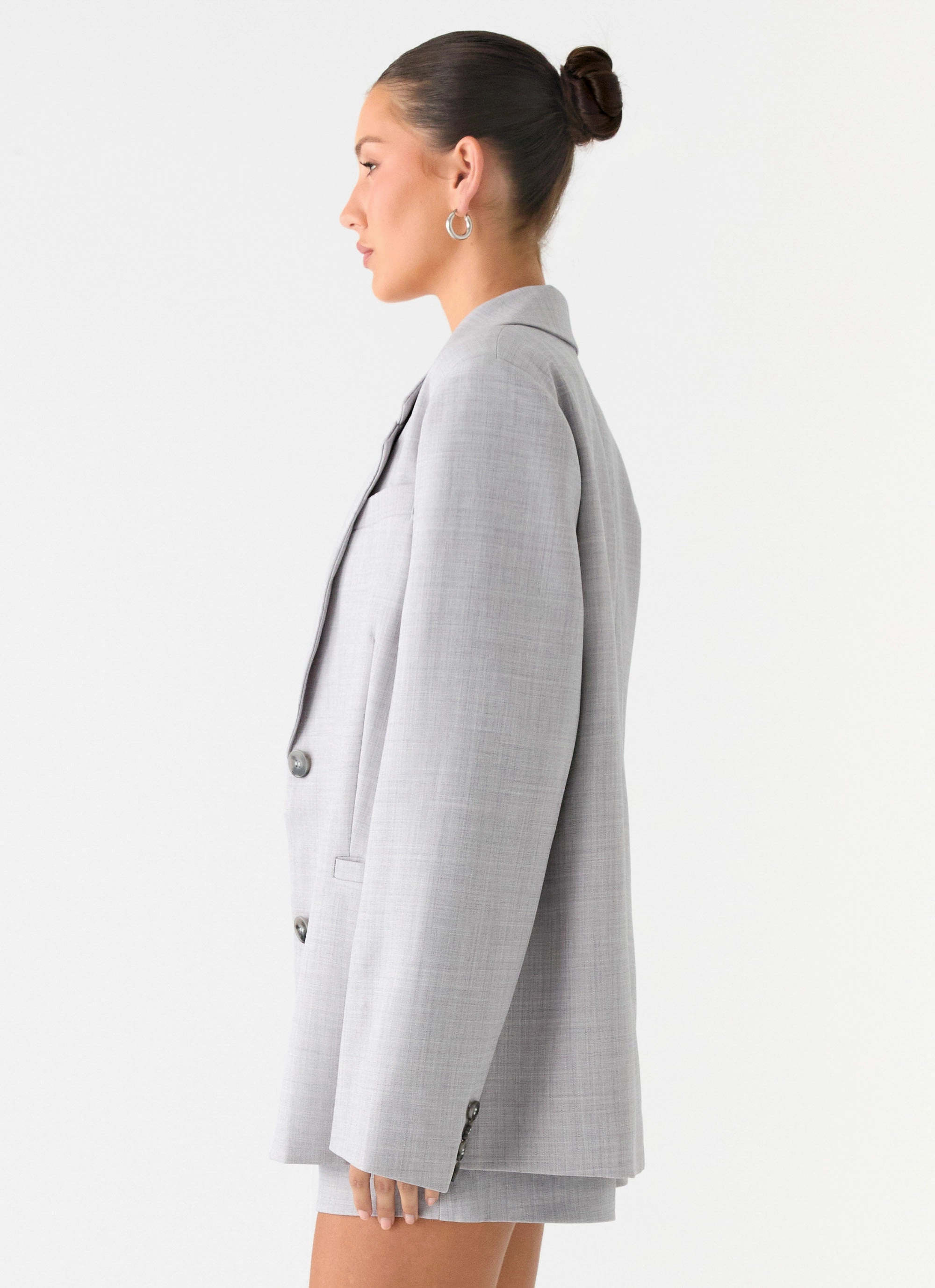Kingston Oversized Blazer - Grey Wardrobe Essential