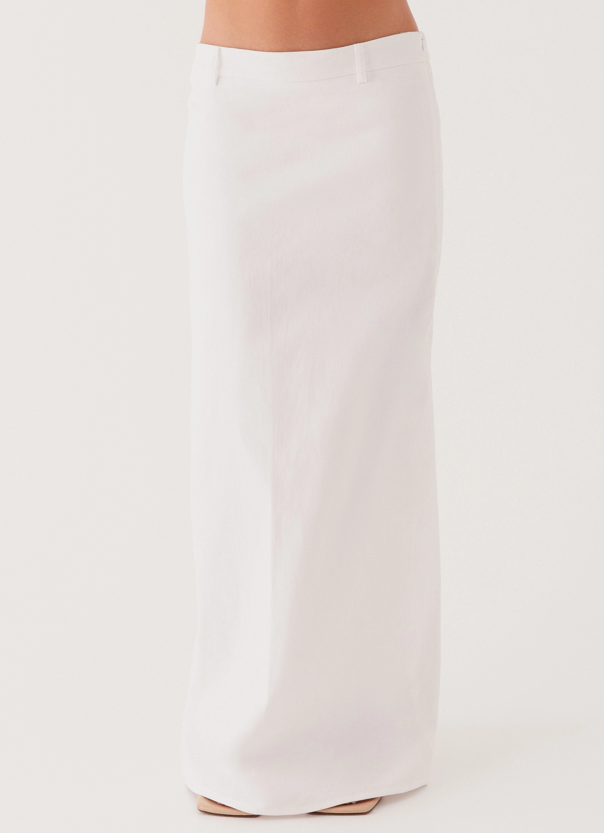 Playful Vibe Jaslyn Maxi Skirt - White