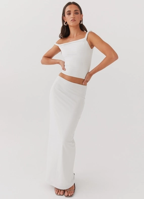 Elevated Casual Solace Soul Maxi Skirt - Ivory