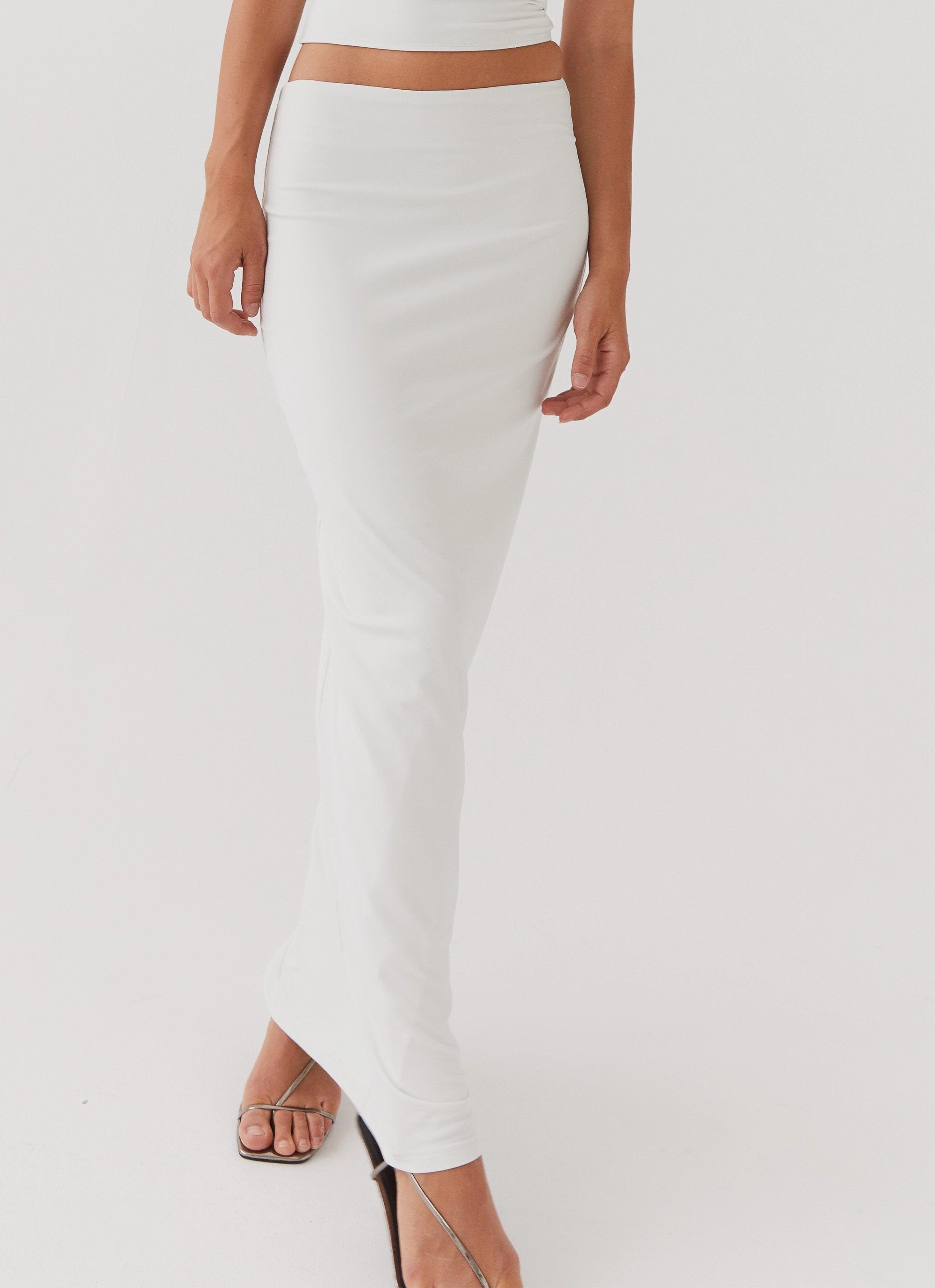 Light Moodboard Romantic Vibe Solace Soul Maxi Skirt - Ivory