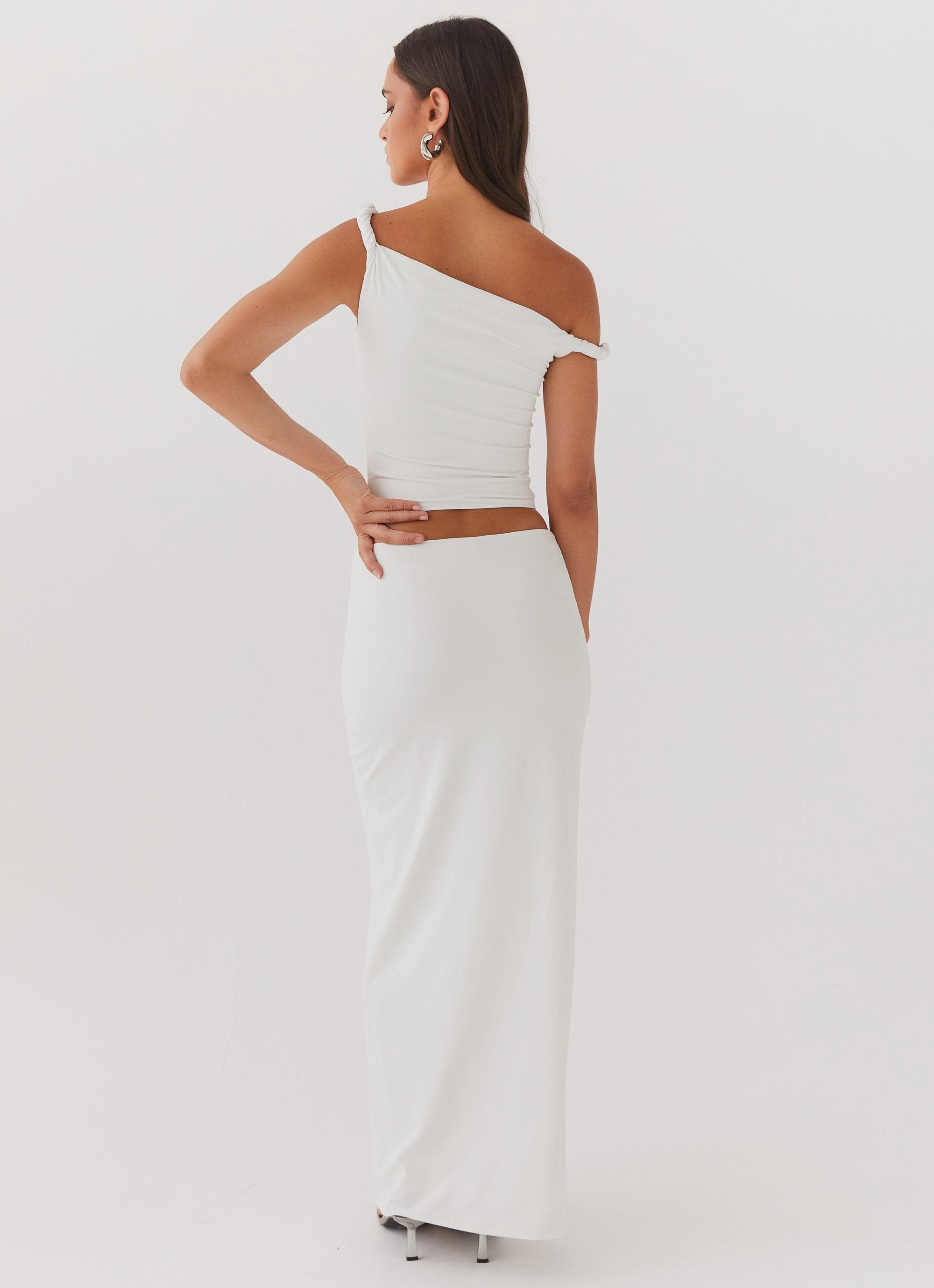 Outfit Details Double Layer Construction Solace Soul Maxi Skirt - Ivory