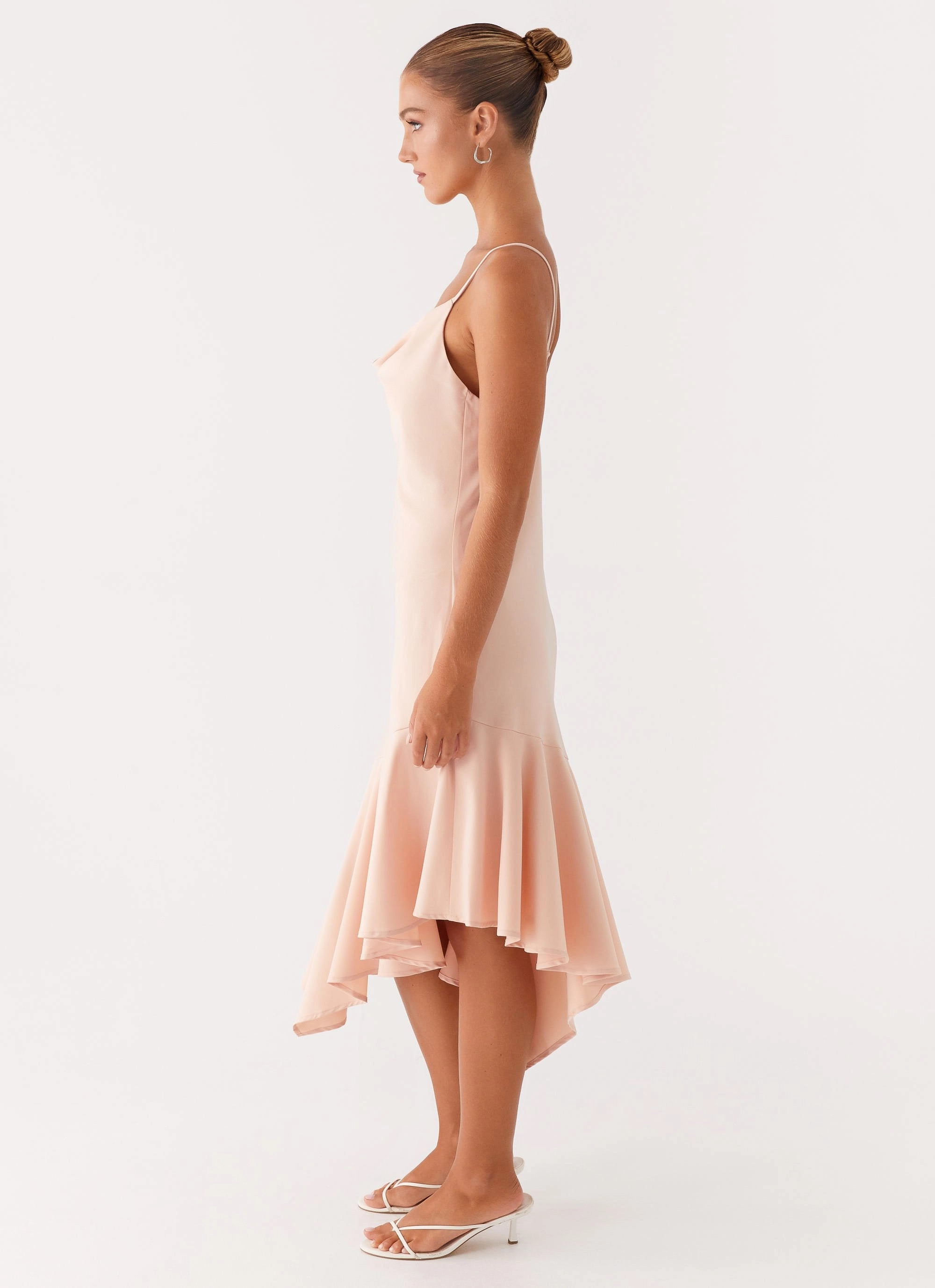 Korby Midi Dress - Pink Layered Design Youthful Mood
