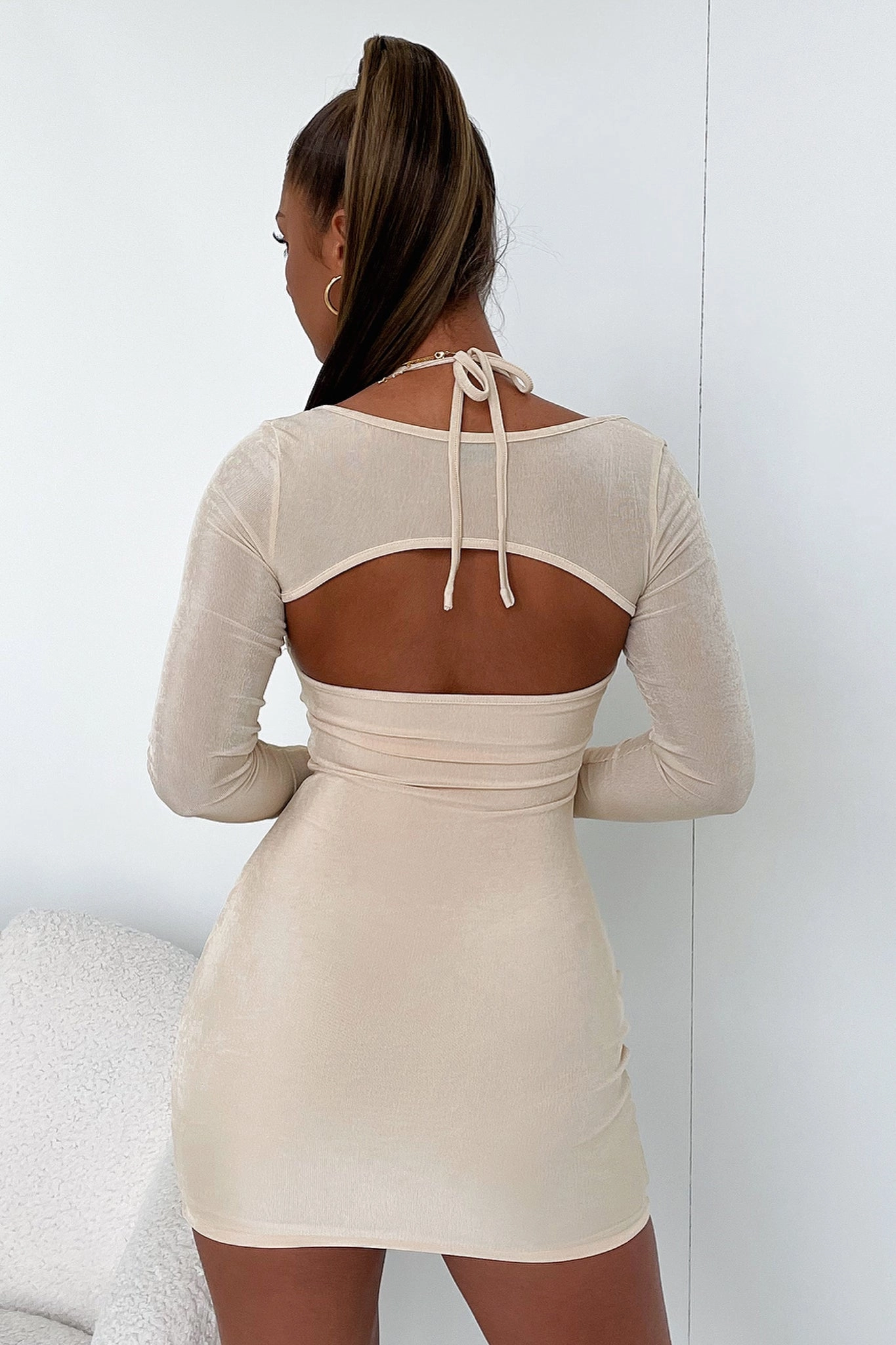 Feather Light Lachlan Dress - Nude
