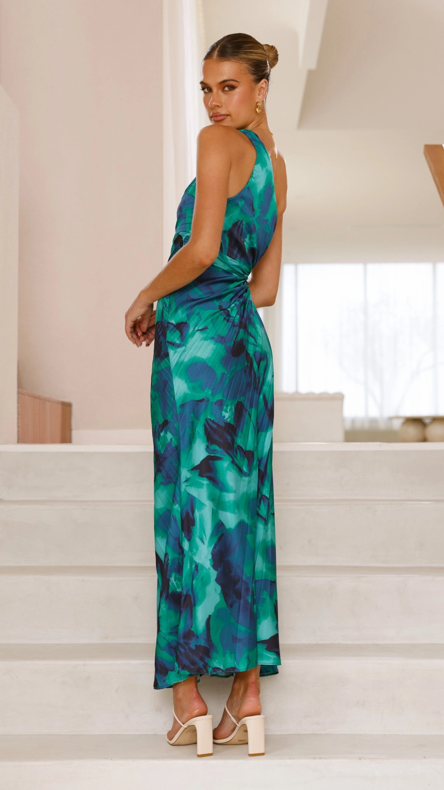 Laken Maxi Dress - Green Print Bold Mood